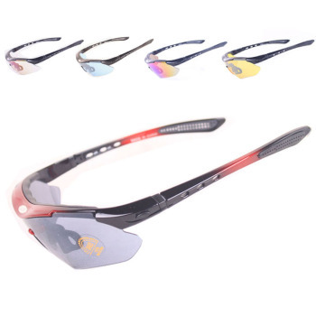 防弹户外运动骑行眼镜 五色镜片可换与开车偏光功能的全能选择